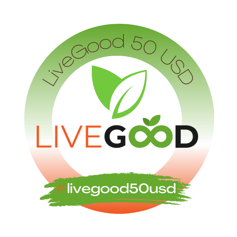 Logo LiveGood 50 USD - You didn't hear wrong. With just 50 USD, you will change your life once and for all.